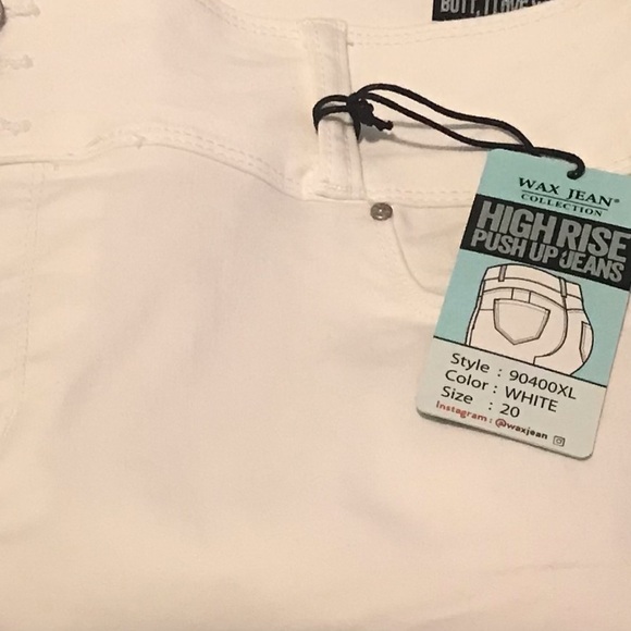 WAX Jean Collection 3 Button Skinny Jeans / White / Sz 20 / NWT - Picture 5 of 8